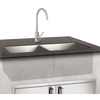 Double Sink & Stainless Steel Mixer Faucet