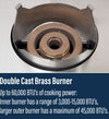 Black Diamond Power Burner with Porcelain Cast Iron Grid
